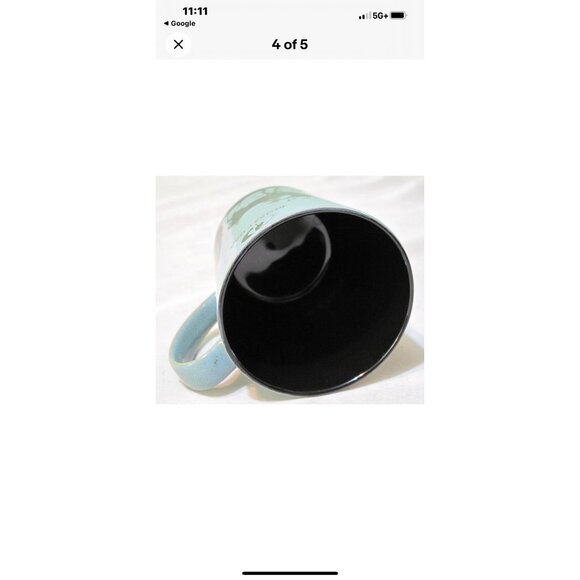 Mossy Oak Deer ceramic coffee mug cup 16 oz 4" buck woods blue teal - Picture 4 of 6